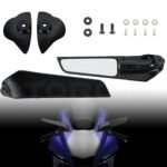 OTOROYS Imported Original Wind Wing Rearview Stealth Aerodynamic Mirrors Fully-Faired Bikes, Motorcyles Ninja 250 300 400 GSX250R 360, R15 V4M, R15 V4, R15 V3, Adjustable...