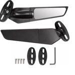 OTOROYS Imported Original Wind Wing Rearview Stealth Aerodynamic Mirrors Fully-Faired Bikes, Motorcyles Ninja 250 300 400 GSX250R 360, R15 V4M, R15 V4, R15 V3, Adjustable...