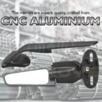 OTOROYS Imported Original Wind Wing Rearview Stealth Aerodynamic Mirrors Fully-Faired Bikes, Motorcyles Ninja 250 300 400 GSX250R 360, R15 V4M, R15 V4, R15 V3, Adjustable...