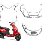Pleasure Plus BS6 Full Body Chrome Crash Guard Suitable For Hero Pleasure Plus BS6 Scooter (Body Kit Set)