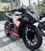 Powerpart Visor Windshield Wind Deflector Headlight Closed Engraved Compatible for KTM RC 125 RC 200 RC 390 White