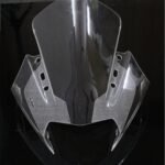 Powerpart Visor Windshield Wind Deflector Headlight Open Engraved for KTM RC 125 RC 200 RC 390 Clear White Color