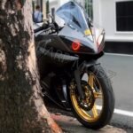 R15 Indonesian Type Full Bubble Visor Windshield Wind Deflector Black