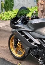 R15 Indonesian Type Full Bubble Visor Windshield Wind Deflector Black