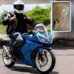 R15 V1 V2 S Indonesian Type Bubble Visor Windshield Wind Deflector Transparent White