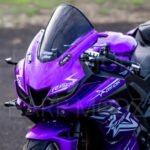 R15 V3 Full Bubble Indonesian Model Visor Windshield Wind Deflector Smoke Black (Easy Fit)