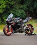 R15 V3 Indonesian Bubble Visor Windshield Wind Deflector Transparent Clear White Color