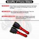 Red Frame Slider Bike Crash Guard Protector Compatible with TVS Apache RR 310