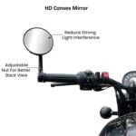 SGTB Latest Handle Bar End Mirrors Compatible with Hunter Meteor Reborn Classic 350 500 Standard Super 650 Shotgun GT Continental Interceptor Himalayan Scram Guerrilla Bikes...