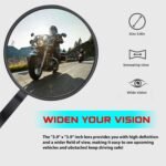 SGTB Latest Handle Bar End Mirrors Compatible with Hunter Meteor Reborn Classic 350 500 Standard Super 650 Shotgun GT Continental Interceptor Himalayan Scram Guerrilla Bikes...