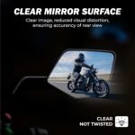 SGTB Naked Bike Universal Rear View Wide Wing Mirrors HD Convex Mirror for all Motorcycles MT 15 FZ Apache Pulsar Duke 125 200 250 390 Adventure 250 390 Splendor Xtreme 125 160...