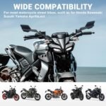 SGTB Naked Bike Universal Rear View Wide Wing Mirrors HD Convex Mirror for all Motorcycles MT 15 FZ Apache Pulsar Duke 125 200 250 390 Adventure 250 390 Splendor Xtreme 125 160...