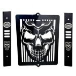 SGTB Radiator Guard Grill Jawa Classic Perak Forty Two 42 Bikes Skull Face Black Steel