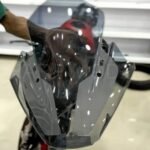 Smoke Black Powerpart Visor Windshield Wind Deflector Headlight Closed Engraved Compatible for KTM RC 125 RC 200 RC 390