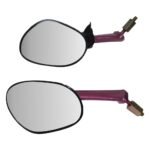 TVS Edge Bike/Motorcycle Left and Right Rear View Mirror Fit for TVS Scooty Pep (Racing Pink)