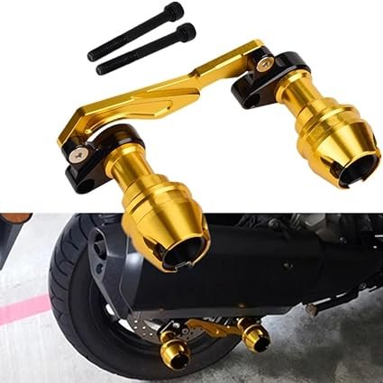 Vagary Fork Slider –Anti Crash Protector Rear Fork Wheel Slider for Yamaha Aerox 155 (Golden)