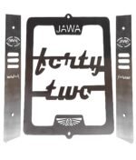 Vagary Motorcycle Radiator Guard Protector Grill for JAWA Forty Two (Silver)