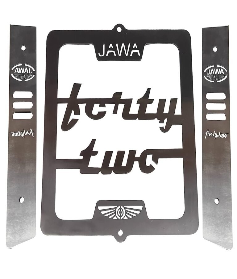 Vagary Motorcycle Radiator Guard Protector Grill for JAWA Forty Two (Silver)